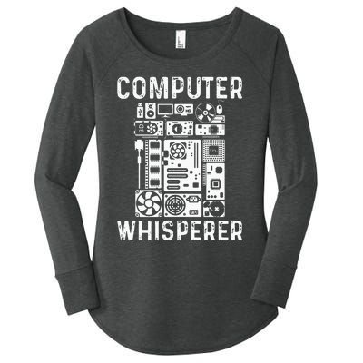 Funny Computer Geek Tech Nerd Gift Men Women Cool Support Women's Perfect Tri Tunic Long Sleeve Shirt