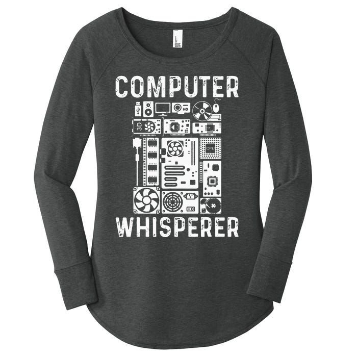 Funny Computer Geek Tech Nerd Gift Men Women Cool Support Women's Perfect Tri Tunic Long Sleeve Shirt