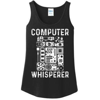 Funny Computer Geek Tech Nerd Gift Men Women Cool Support Ladies Essential Tank