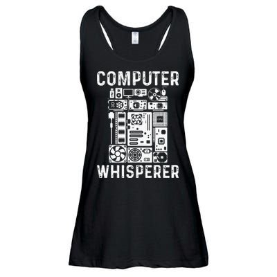 Funny Computer Geek Tech Nerd Gift Men Women Cool Support Ladies Essential Flowy Tank