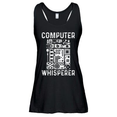 Funny Computer Geek Tech Nerd Gift Men Women Cool Support Ladies Essential Flowy Tank