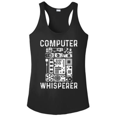 Funny Computer Geek Tech Nerd Gift Men Women Cool Support Ladies PosiCharge Competitor Racerback Tank