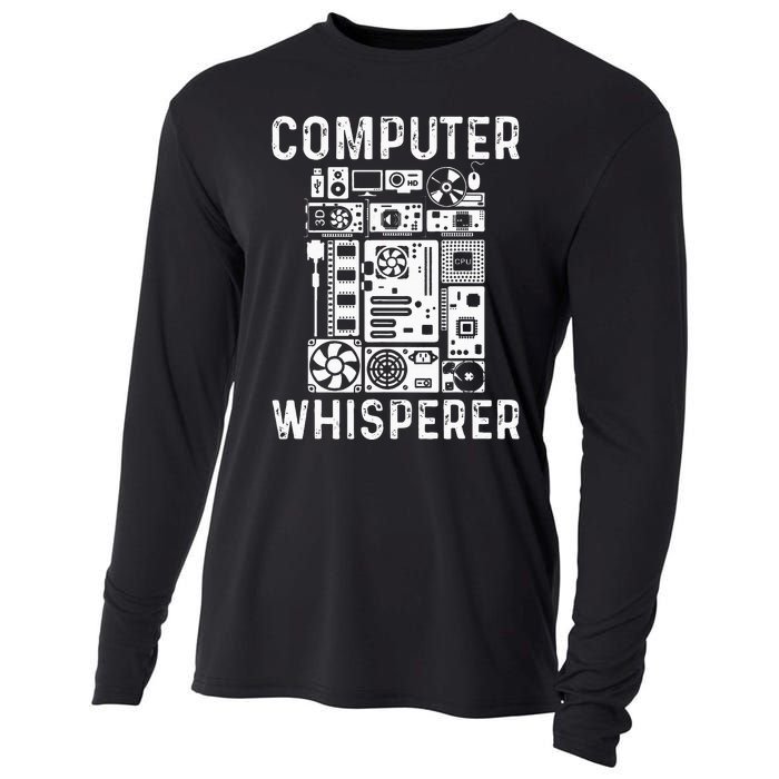 Funny Computer Geek Tech Nerd Gift Men Women Cool Support Cooling Performance Long Sleeve Crew