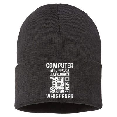 Funny Computer Geek Tech Nerd Gift Men Women Cool Support Sustainable Knit Beanie