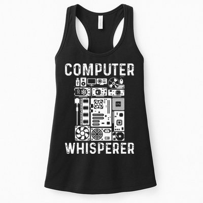 Funny Computer Geek Tech Nerd Gift Men Women Cool Support Women's Racerback Tank