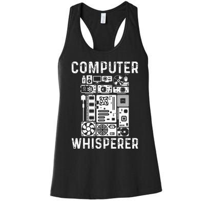 Funny Computer Geek Tech Nerd Gift Men Women Cool Support Women's Racerback Tank