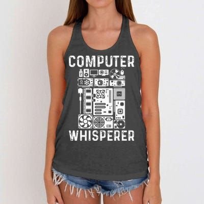 Funny Computer Geek Tech Nerd Gift Men Women Cool Support Women's Knotted Racerback Tank