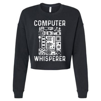 Funny Computer Geek Tech Nerd Gift Men Women Cool Support Cropped Pullover Crew