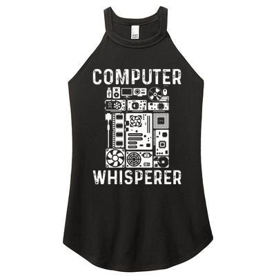 Funny Computer Geek Tech Nerd Gift Men Women Cool Support Women's Perfect Tri Rocker Tank