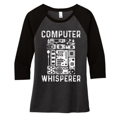 Funny Computer Geek Tech Nerd Gift Men Women Cool Support Women's Tri-Blend 3/4-Sleeve Raglan Shirt