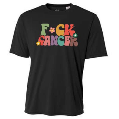 Fuck Cancer Groovy Retro Cooling Performance Crew T-Shirt