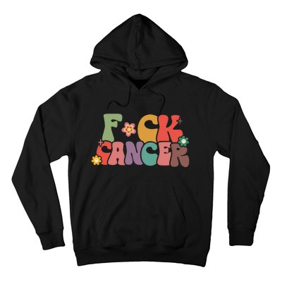 Fuck Cancer Groovy Retro Hoodie