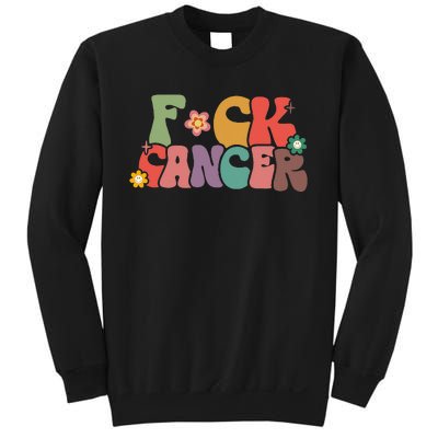 Fuck Cancer Groovy Retro Sweatshirt