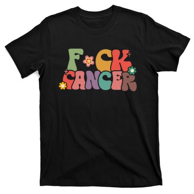 Fuck Cancer Groovy Retro T-Shirt