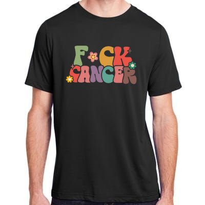 Fuck Cancer Groovy Retro Adult ChromaSoft Performance T-Shirt