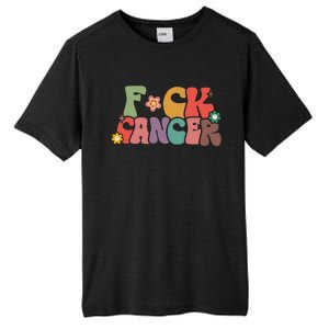 Fuck Cancer Groovy Retro Tall Fusion ChromaSoft Performance T-Shirt