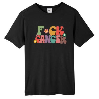 Fuck Cancer Groovy Retro Tall Fusion ChromaSoft Performance T-Shirt