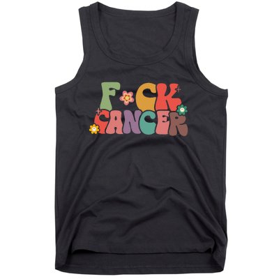 Fuck Cancer Groovy Retro Tank Top