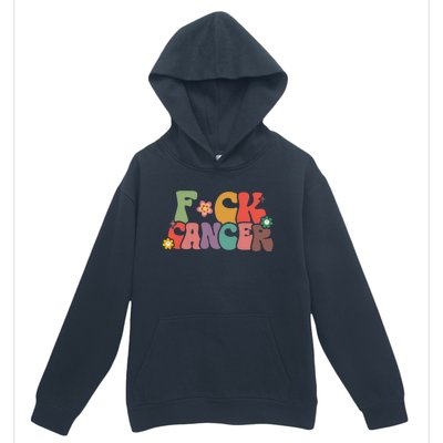 Fuck Cancer Groovy Retro Urban Pullover Hoodie