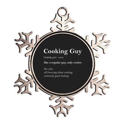 Funny Cooking Guy Definition Gift For Cook Lovers Metallic Star Ornament