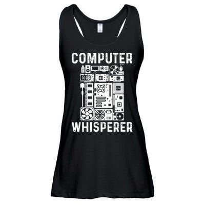 Funny Computer Geek Tech Nerd Computer Whisperer Ladies Essential Flowy Tank
