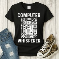 Funny Computer Geek Tech Nerd Computer Whisperer Women's T-Shirt