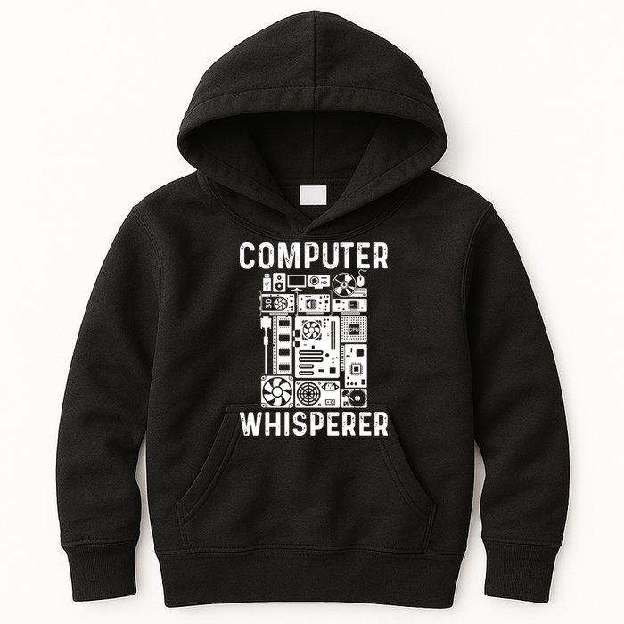 Funny Computer Geek Tech Nerd Computer Whisperer Kids Hoodie