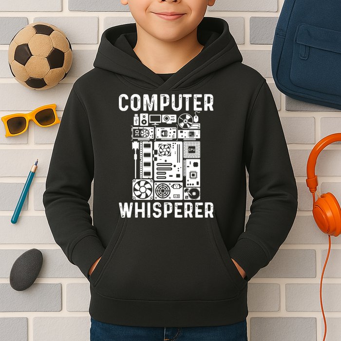 Funny Computer Geek Tech Nerd Computer Whisperer Kids Hoodie