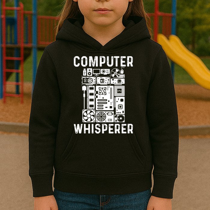 Funny Computer Geek Tech Nerd Computer Whisperer Kids Hoodie