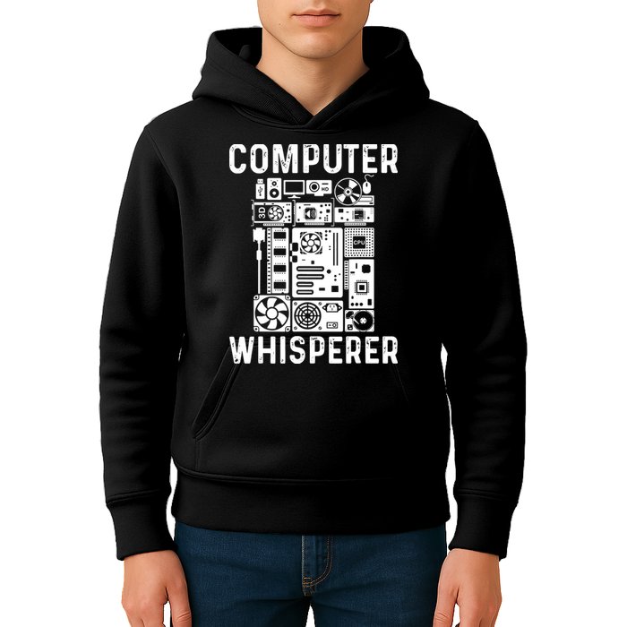 Funny Computer Geek Tech Nerd Computer Whisperer Kids Hoodie