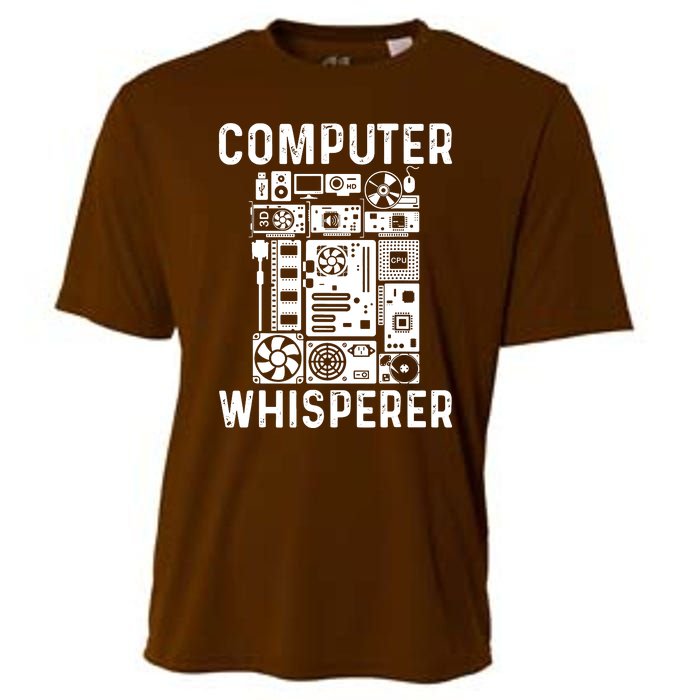 Funny Computer Geek Tech Nerd Computer Whisperer Cooling Performance Crew T-Shirt