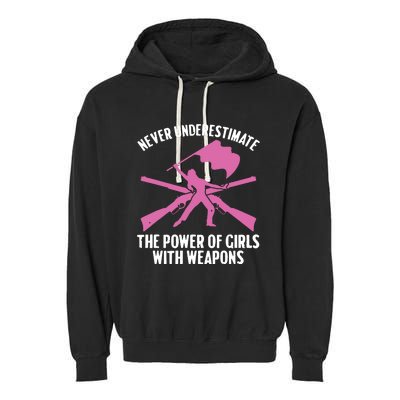 Funny Color Guard Art For Women Girl Rifle Flag Colorguard Garment-Dyed Fleece Hoodie