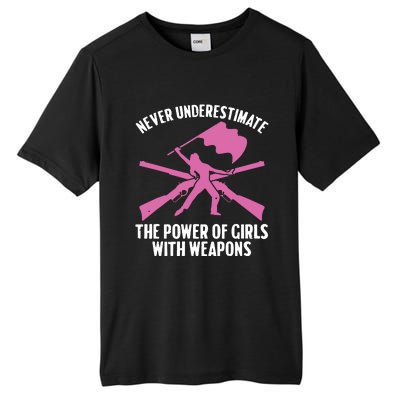 Funny Color Guard Art For Women Girl Rifle Flag Colorguard Tall Fusion ChromaSoft Performance T-Shirt