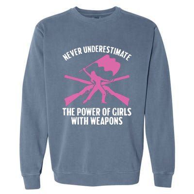 Funny Color Guard Art For Women Girl Rifle Flag Colorguard Garment-Dyed Sweatshirt