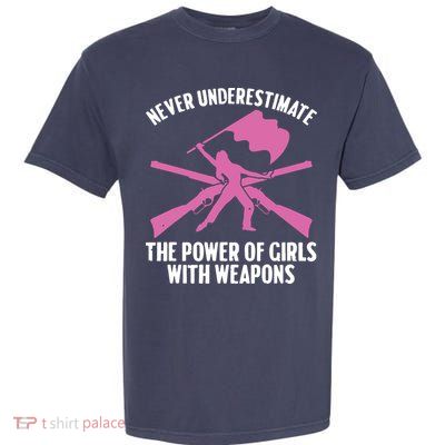 Funny Color Guard Art For Women Girl Rifle Flag Colorguard Garment-Dyed Heavyweight T-Shirt