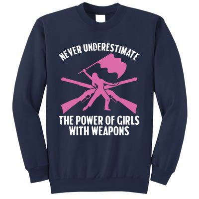 Funny Color Guard Art For Women Girl Rifle Flag Colorguard Sweatshirt