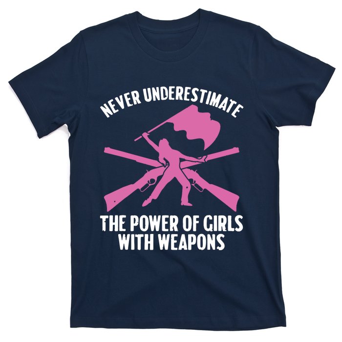 Funny Color Guard Art For Women Girl Rifle Flag Colorguard T-Shirt