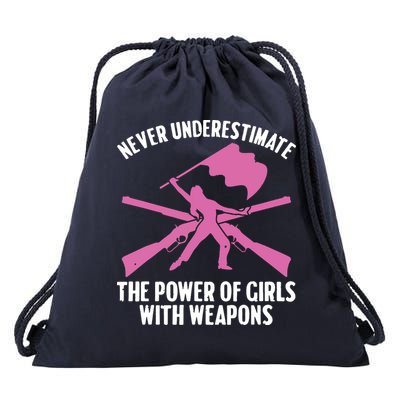 Funny Color Guard Art For Women Girl Rifle Flag Colorguard Drawstring Bag