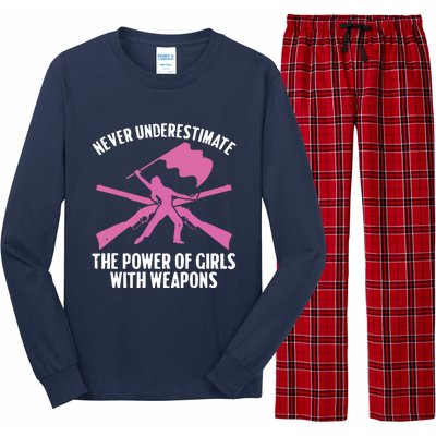 Funny Color Guard Art For Women Girl Rifle Flag Colorguard Long Sleeve Pajama Set