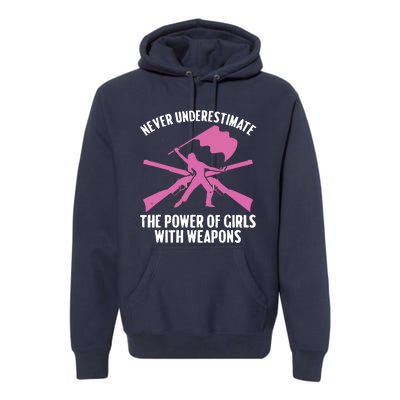 Funny Color Guard Art For Women Girl Rifle Flag Colorguard Premium Hoodie