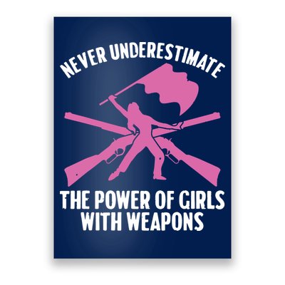 Funny Color Guard Art For Women Girl Rifle Flag Colorguard Poster