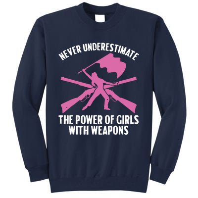 Funny Color Guard Art For Women Girl Rifle Flag Colorguard Tall Sweatshirt