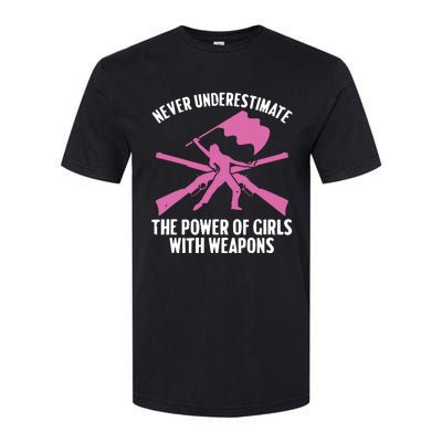 Funny Color Guard Art For Women Girl Rifle Flag Colorguard Softstyle CVC T-Shirt