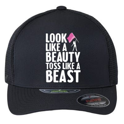 Funny Color Guard Design For Girl Women Winter Guard Lover Flexfit Unipanel Trucker Cap