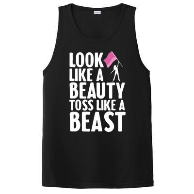 Funny Color Guard Design For Girl Women Winter Guard Lover PosiCharge Competitor Tank