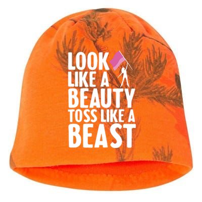 Funny Color Guard Design For Girl Women Winter Guard Lover Kati - Camo Knit Beanie