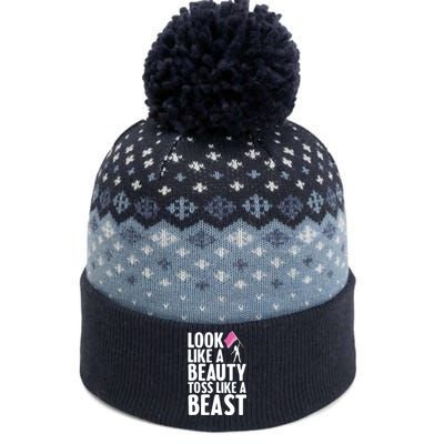 Funny Color Guard Design For Girl Women Winter Guard Lover The Baniff Cuffed Pom Beanie