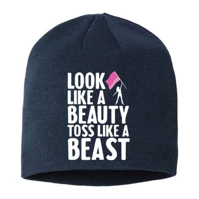 Funny Color Guard Design For Girl Women Winter Guard Lover Sustainable Beanie