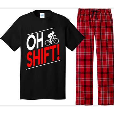 Funny Cycling Gift Oh Shift Road Cyclist Best Bicycle Pajama Set