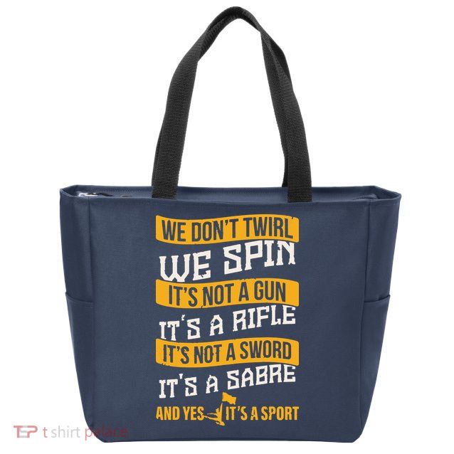 Funny Color Guard Shirts For Women Teens Colorguard Gift Zip Tote Bag
